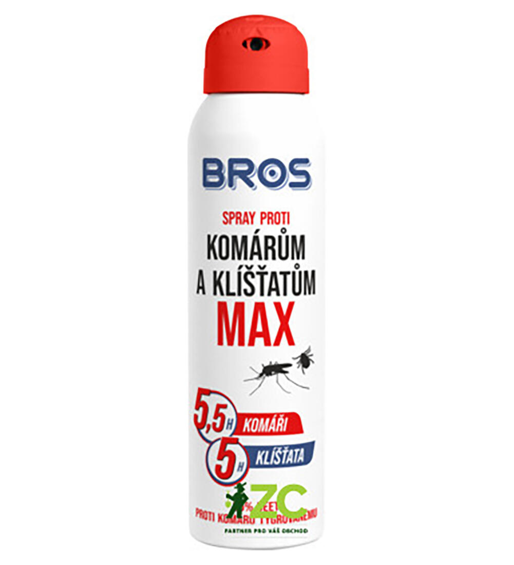 sprej proti komárům, klíšťatům 90ml MAX BROS 0.1 Kg MAXMIX Sklad14 919401 123