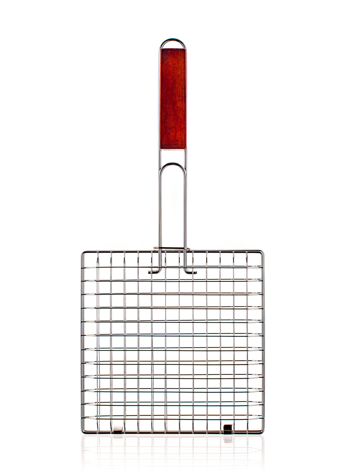 mřížka opékací hranatá 22x22cm BBQ, dřev. rukojeť 0.31 Kg MTA MAXMIX Sklad14 368006