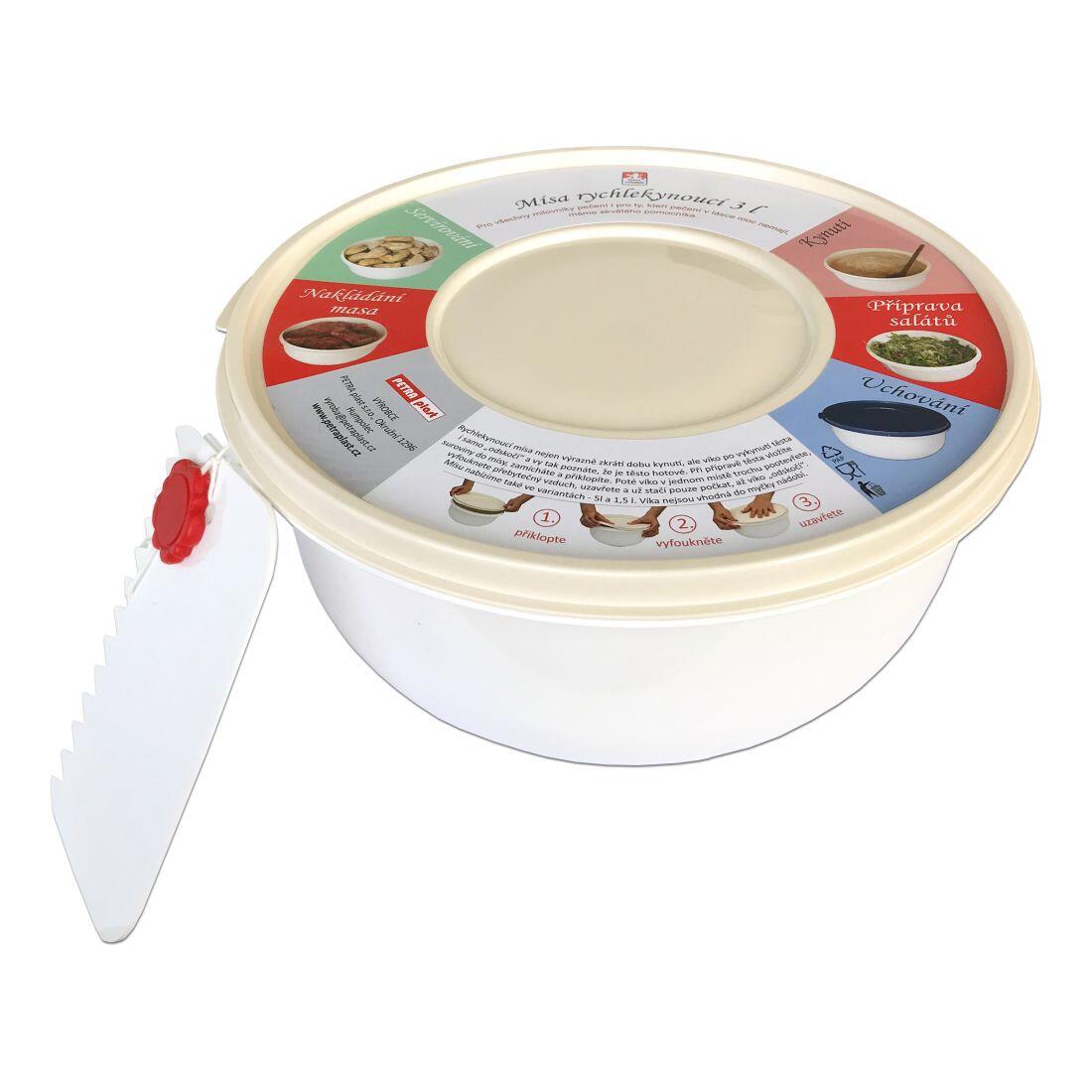 mísa rychlekynoucí a šlehací 3l s víkem PH mix barev+stěrky zdarma 0.35Kg MAT MAXMIX Sklad14 256716