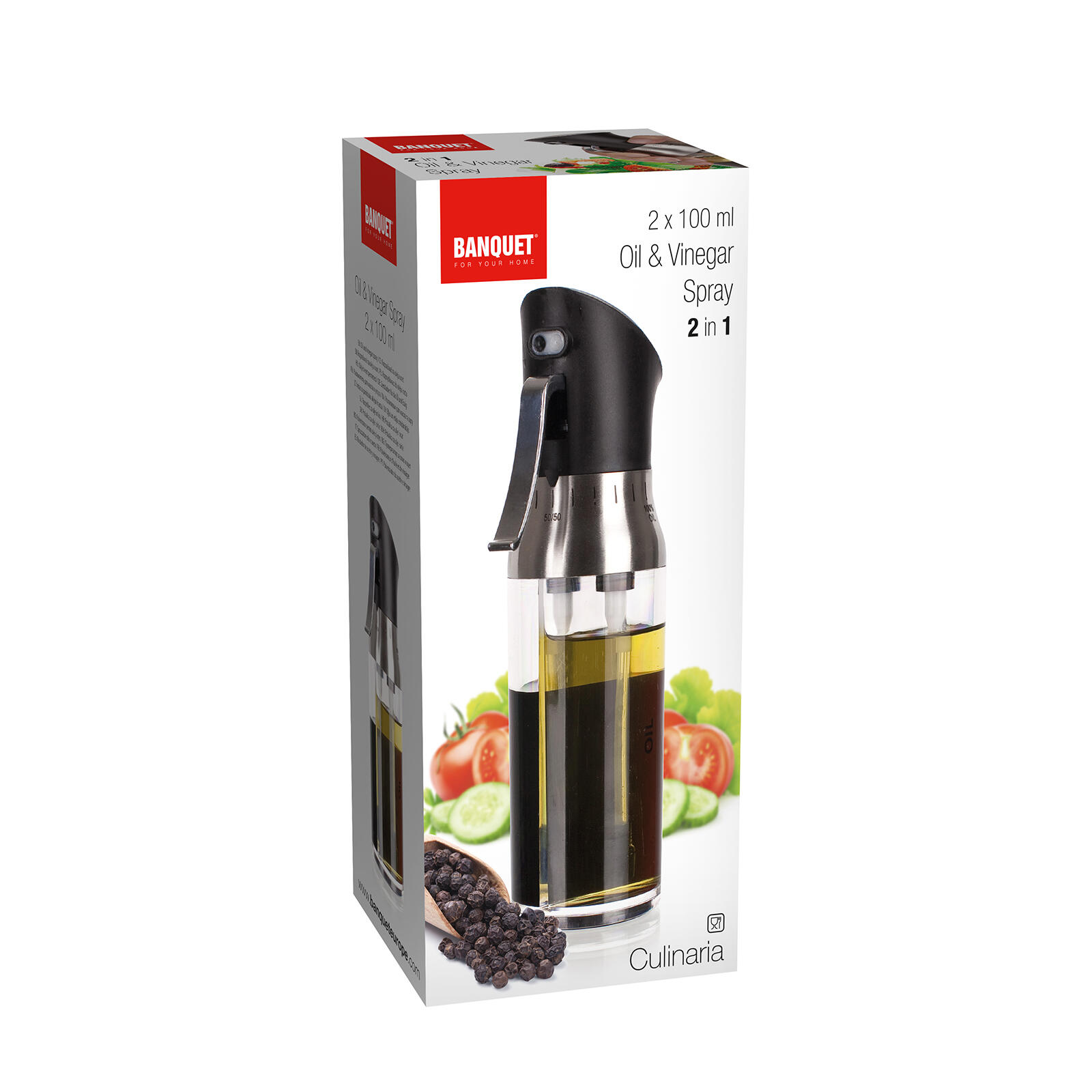 rozprašovač olej/ocet 2x100ml v.20,4cm nerez/PH CULINARIA 0.29 Kg MTA MAXMIX Sklad14 369078