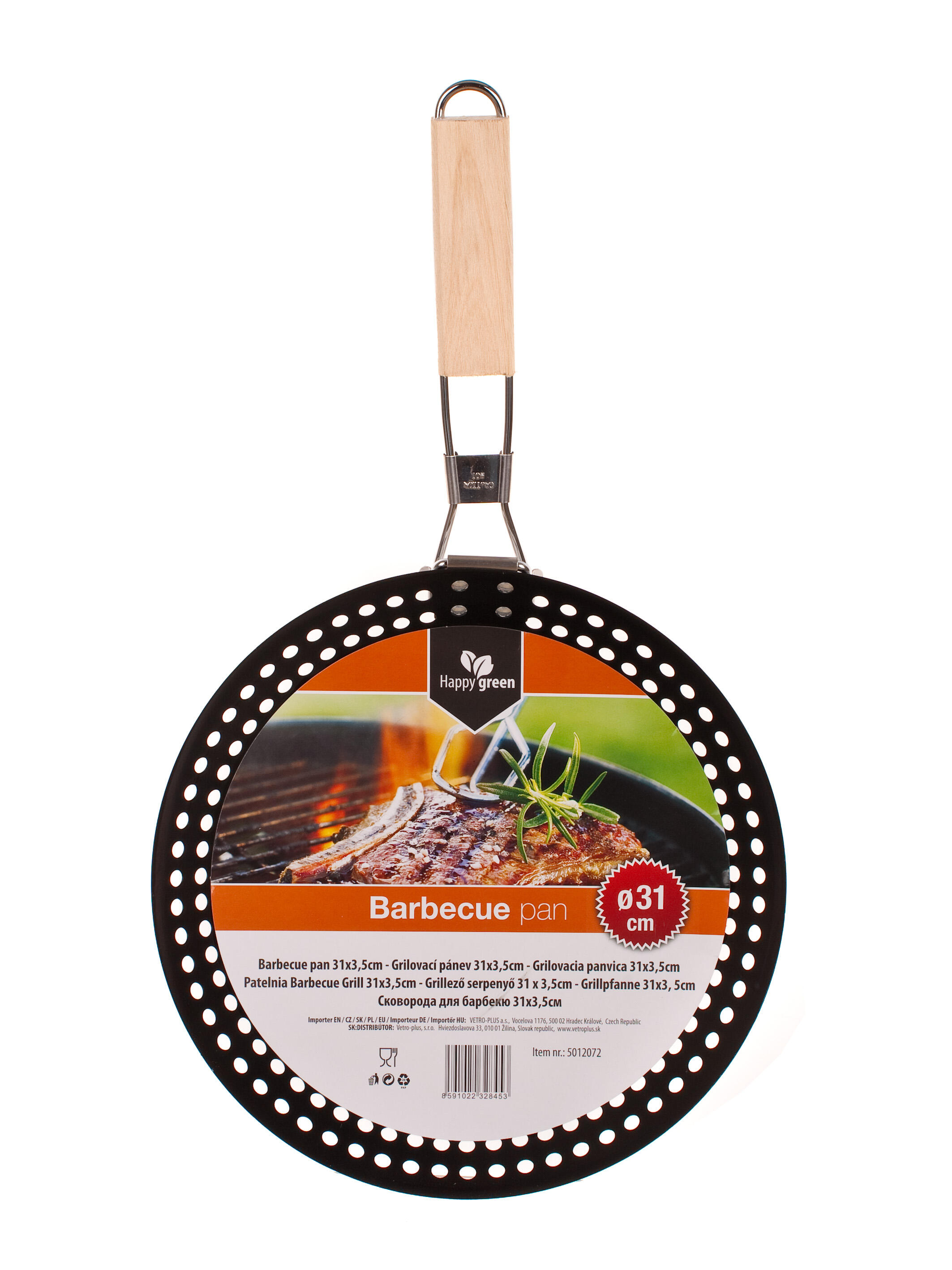 pánev grilovací 31x3,5cm BBQ ocel/nepřiln.povrch