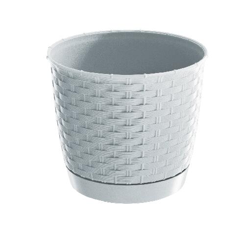 květináč RATOLLA ROUND 19 v.16,5cm,2,8l,BÍ (S449) s miskou 0.17 Kg MTA MAXMIX Sklad14 344608