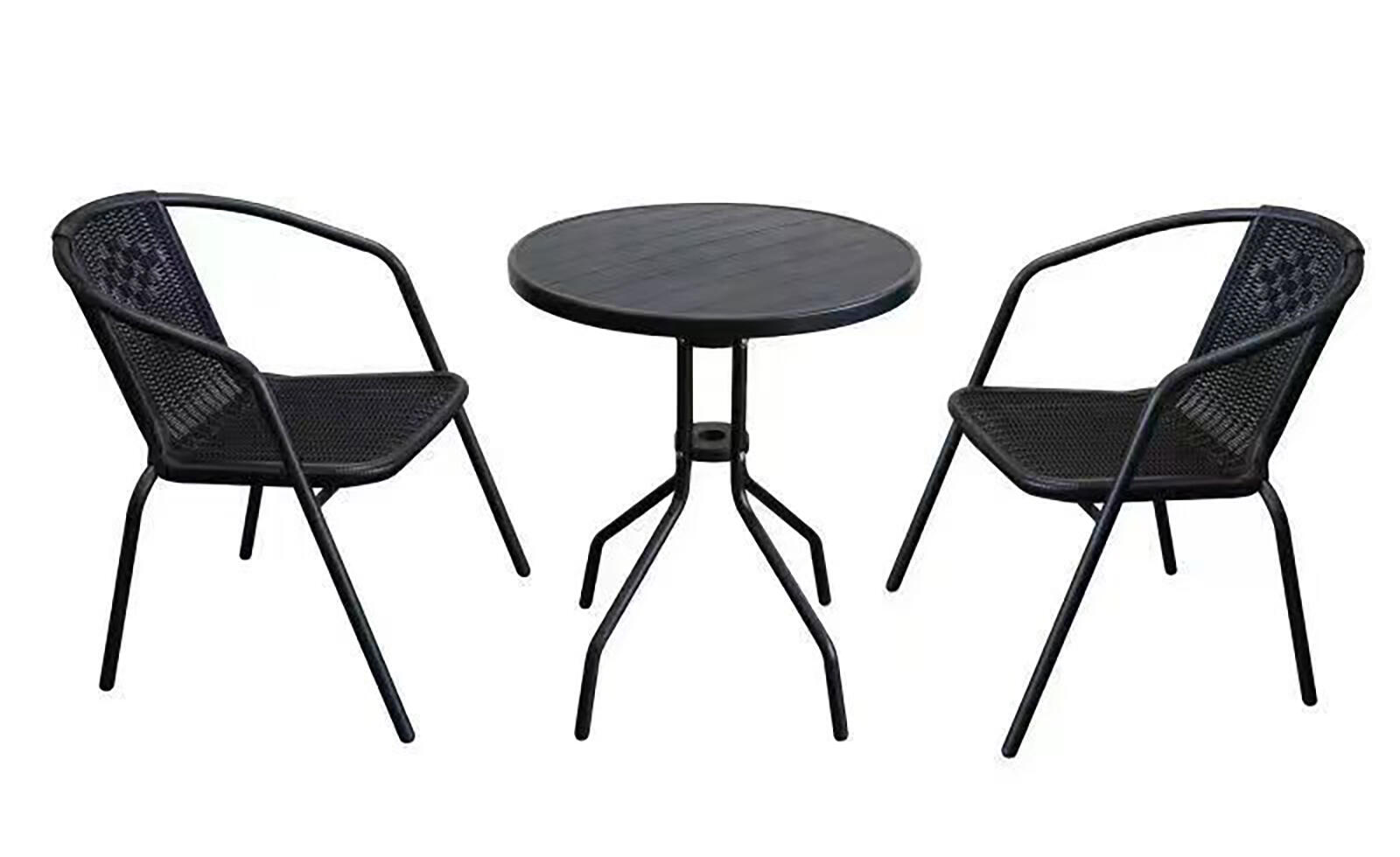 set zahradní ratan PH/kov stůl + 2 židle ČER 4.5 Kg MTA MAXMIX Sklad14 797005