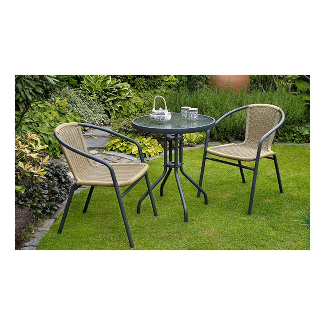 set zahradní ratan PH/kov stůl + 2 židle ČER 4.5 Kg MTA MAXMIX Sklad14 797005