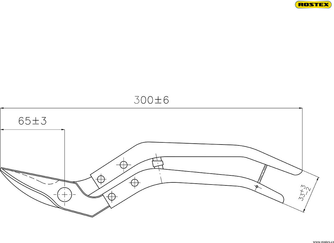 nůžky na plech 300mm vystřihovací 2323 0.25 Kg MTA MAXMIX Sklad14 496155