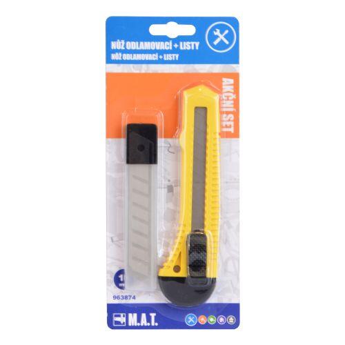 nůž odlamovací + list odlamovací 18mm (10ks) AKČNÍ SET 0.1 Kg MTA MAXMIX Sklad14 963874
