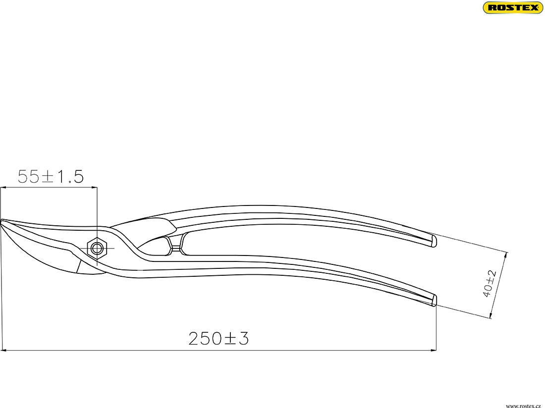 nůžky na plech 250mm  vystřihovací 2344 0.2 Kg MTA MAXMIX Sklad14 496168