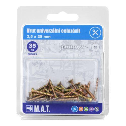 vrut un.celozávit 3,5x 25mm ZZ (35ks) 0.05 Kg MTA MAXMIX Sklad14 600023