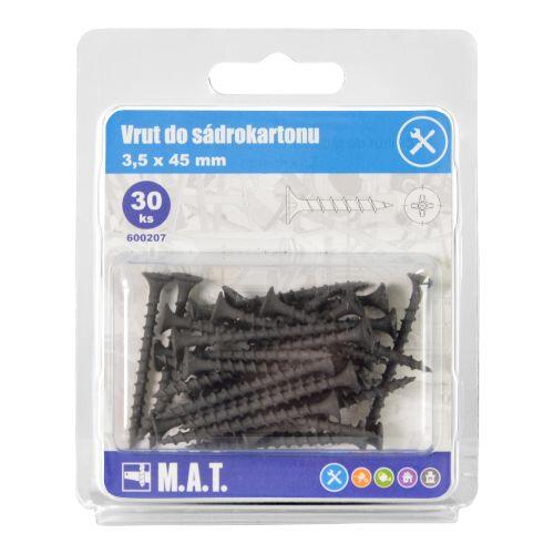 vrut do sádrokar.3,5x45mm hrubý z.,f. (30ks) 0.08 Kg MTA MAXMIX Sklad14 600207