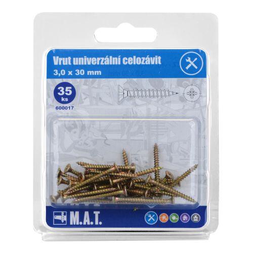 vrut un.celozávit 3,0x 30mm ZZ (35ks) 0.05 Kg MTA MAXMIX Sklad14 600017