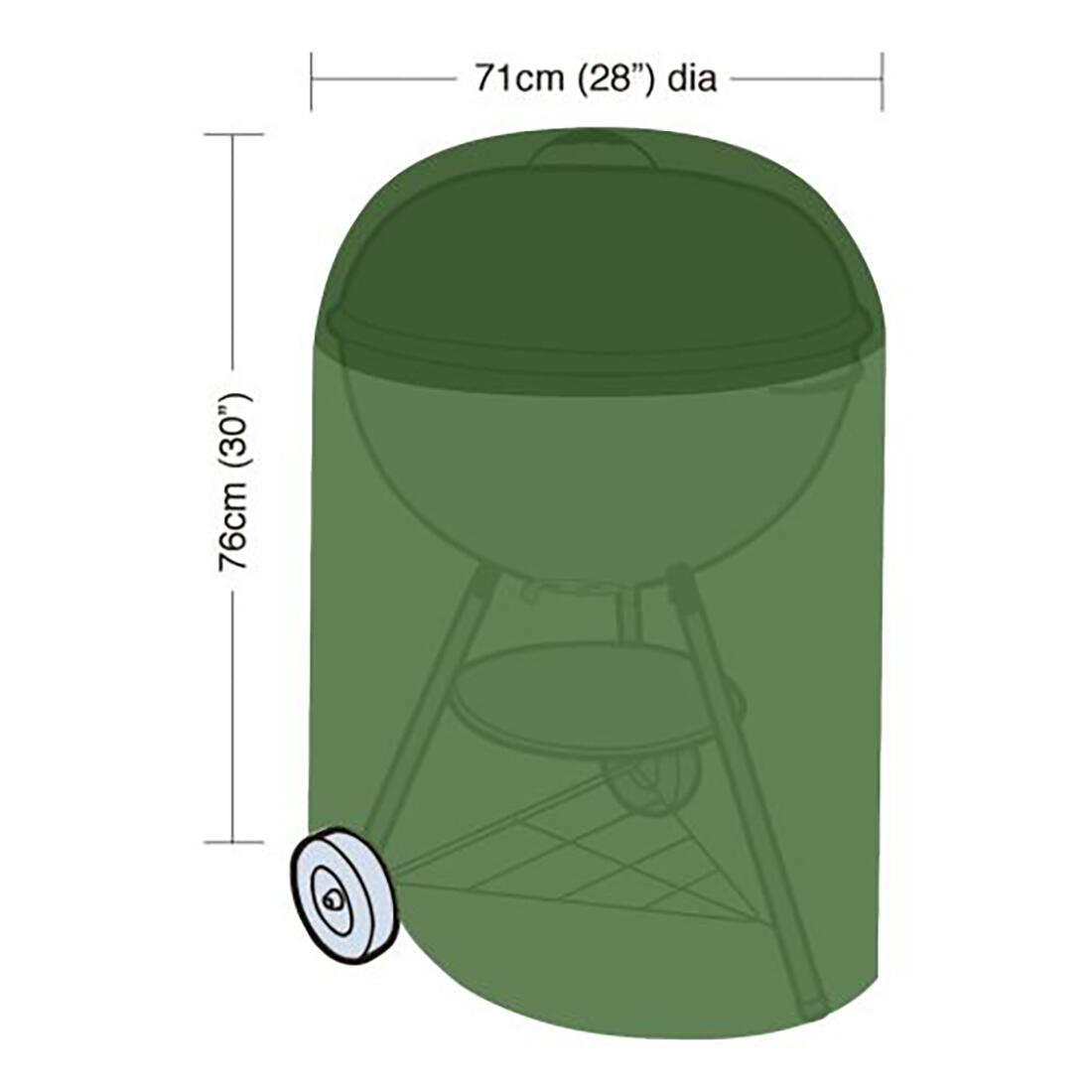 plachta krycí na kulatý gril pr.71x76cm, PE 90g/m2 0.2 Kg MTA MAXMIX Sklad14 791813