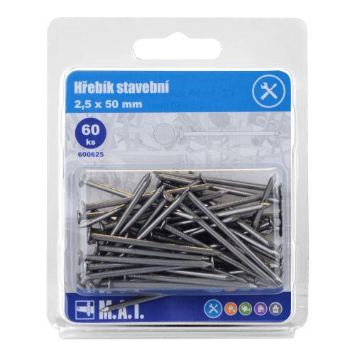hřebík stavební  50x2,5mm (60ks) 0.13 Kg MTA MAXMIX Sklad14 600625