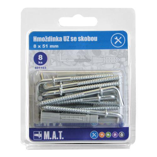 hmoždinka UZ  8x51mm se skobou ZB  (8ks) 0.09 Kg MTA MAXMIX Sklad14 601103