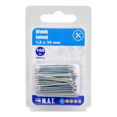 hřebík kalený 35x1,5mm Zn (100ks) 0.06 Kg MTA MAXMIX Sklad14 600433