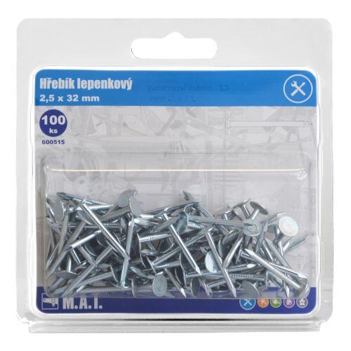 hřebík lepenkový 32x2,5mm Zn (100ks) 0.18 Kg MTA MAXMIX Sklad14 600515