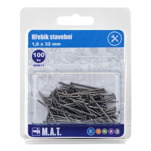hřebík stavební  32x1,6mm (100ks) 0.07 Kg MTA MAXMIX Sklad14 600617