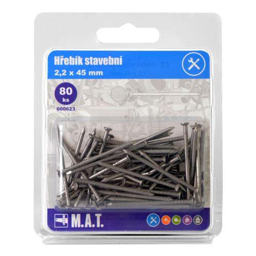 hřebík stavební  45x2,2mm (80ks) 0.12 Kg MTA MAXMIX Sklad14 600623