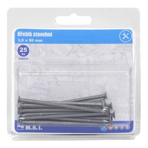 hřebík stavební  90x3,5mm (25ks) 0.19 Kg MTA MAXMIX Sklad14 600633