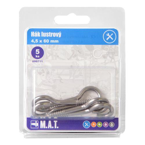 hák lustrový  60mm lesk      (5ks) 0.07 Kg MTA MAXMIX Sklad14 600711