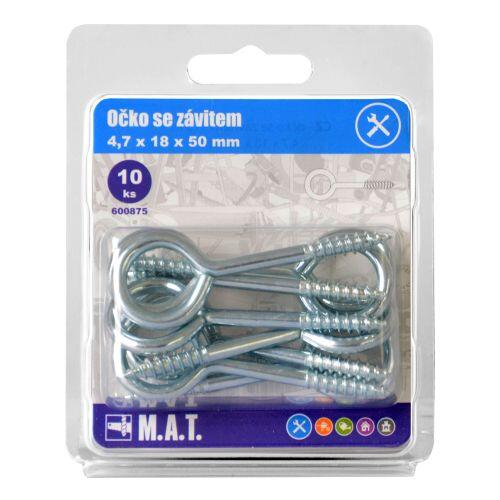 očko se závitem zavřené 50x18x4,7mm Zn (10ks) 0.17 Kg MTA MAXMIX Sklad14 600875