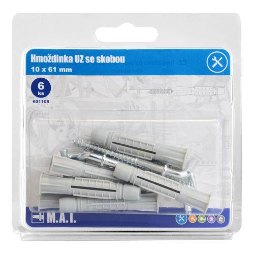 hmoždinka UZ 10x61mm se skobou ZB (6ks) 0.1 Kg MTA MAXMIX Sklad14 601105