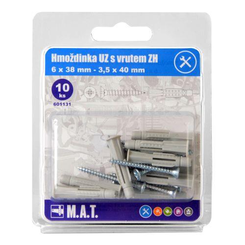 hmoždinka UZ pr. 6mm s vrutem ZH ZB (10ks) 0.04 Kg MTA MAXMIX Sklad14 601131