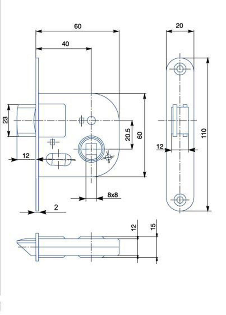 zámek zadl. 01-08 - 72/60 L mezip. BÍ Zn 0.15 Kg MTA MAXMIX Sklad14 498201