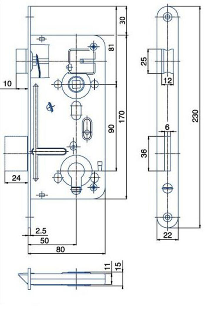 zámek zadl. 24026 - 90/80 P-L BÍ Zn vložkový 0.46 Kg MTA MAXMIX Sklad14 498261