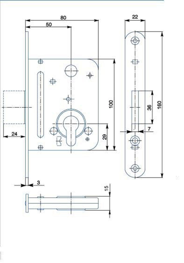 zámek zadl. 2634 - závorový vložkový BÍ Zn 0.32 Kg MTA MAXMIX Sklad14 498271