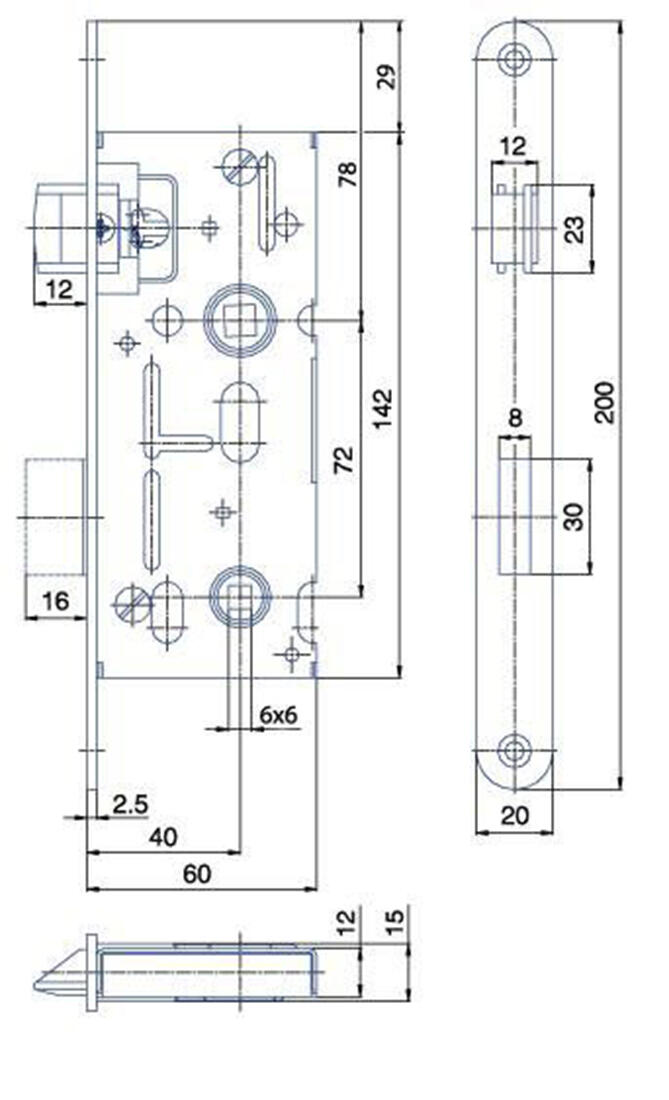 zámek zadl. K111 - 72/60 P-L BÍ Zn WC s ořechem 0.35 Kg MTA MAXMIX Sklad14 498381