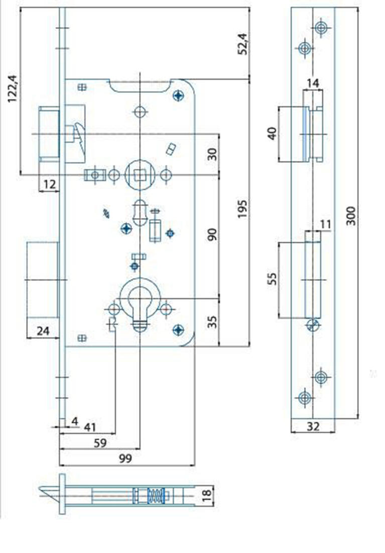 zámek zadl. K131 - 90/99 P-L BÍ Zn vrat. vložkový 1.32 Kg MTA MAXMIX Sklad14 498401