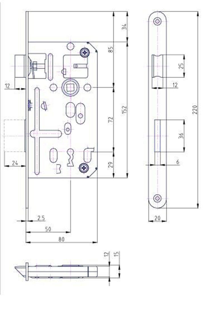 zámek zadl. K134 - 72/80 P-L BÍ Zn obyč. 0.5 Kg MTA MAXMIX Sklad14 498431