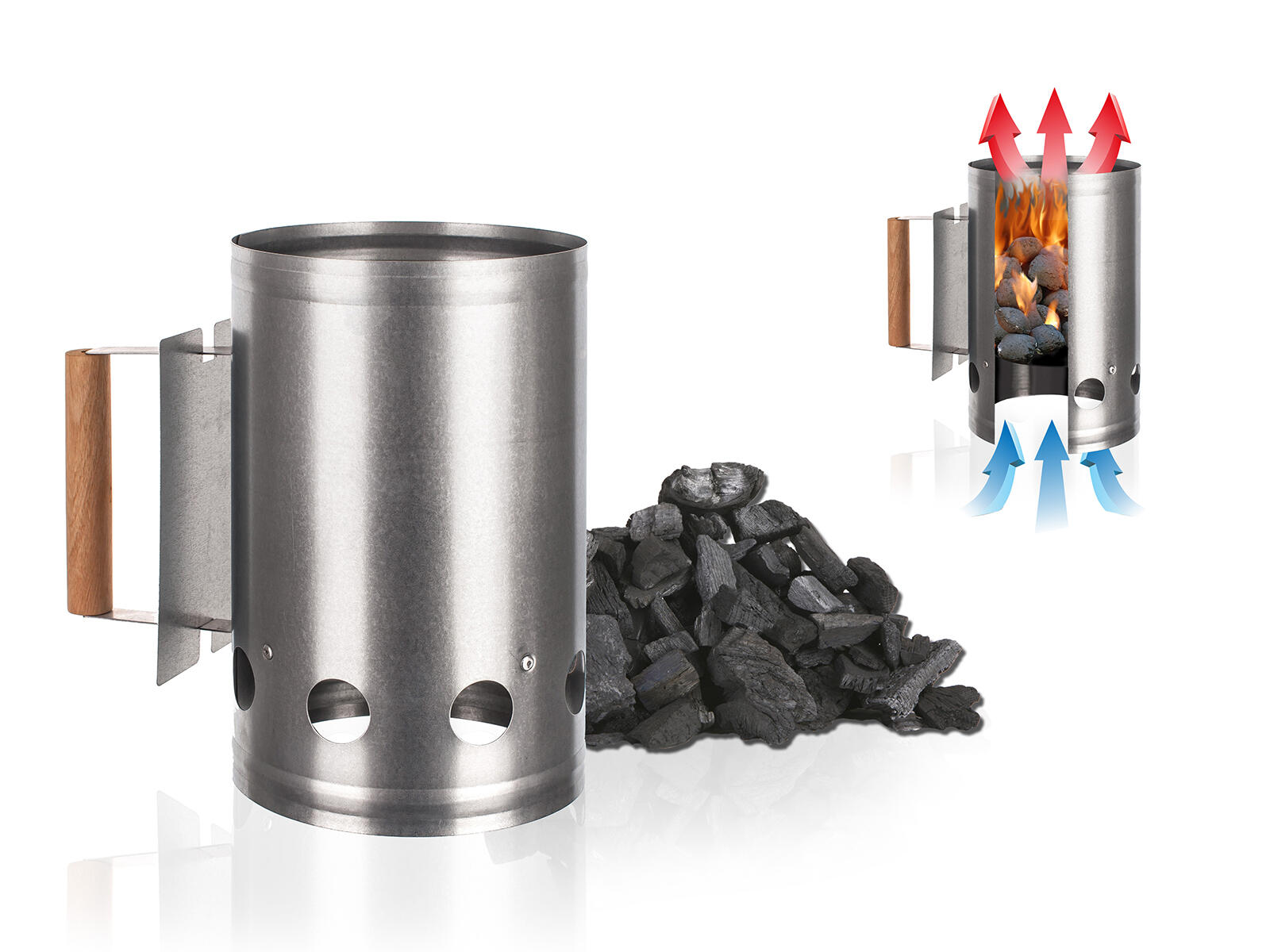 rozpalovač na dřevěné uhlí 16,5x28cm pozink 0.75 Kg MTA MAXMIX Sklad14 385378