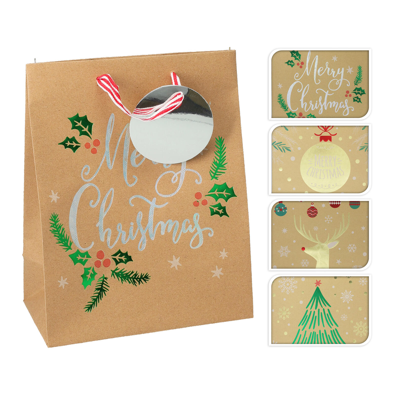 taška dárková 23x18x10cm (M) VÁNOČNÍ mix dekorů 0.14 Kg MTA MAXMIX Sklad14 385404