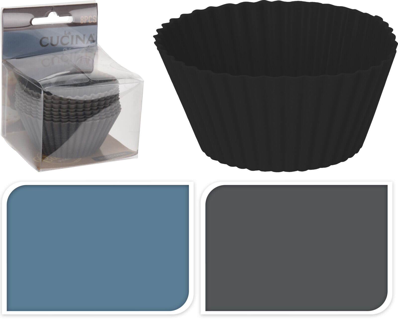 košíček na pečení 70x35mm silikon mix barev (8ks) 0.07 Kg MAXMIX Sklad14 385467 67