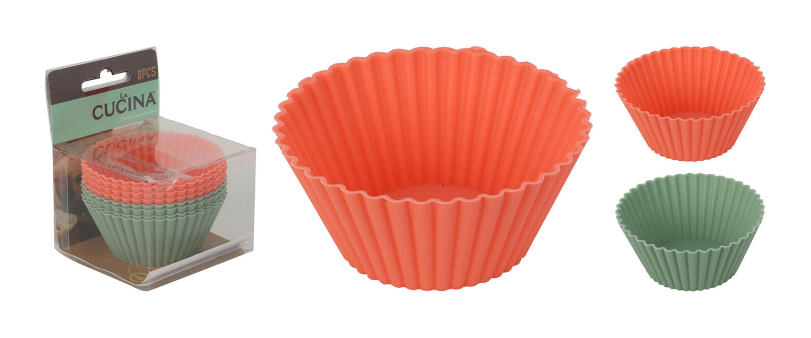 košíček na pečení 7x3,5cm silikon mix barev (8ks) 0.07 Kg MTA MAXMIX Sklad14 385467