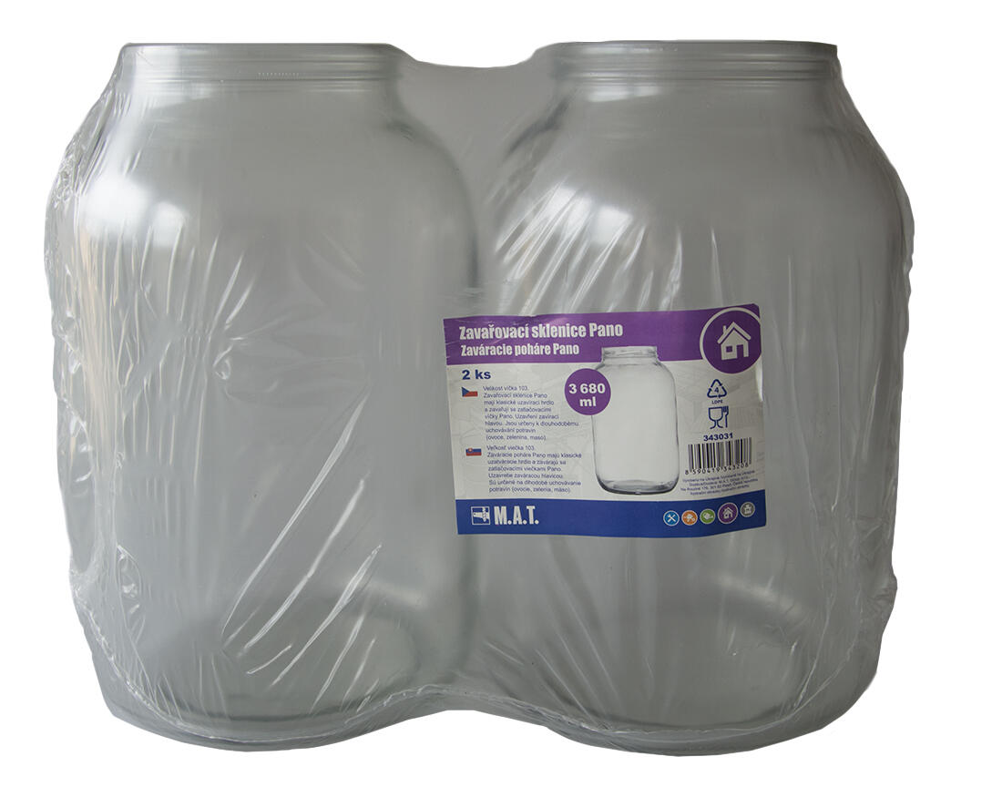 sklenice zavařovací PANO 3680ml   (2ks) 2.08 Kg MTA MAXMIX Sklad14 343031