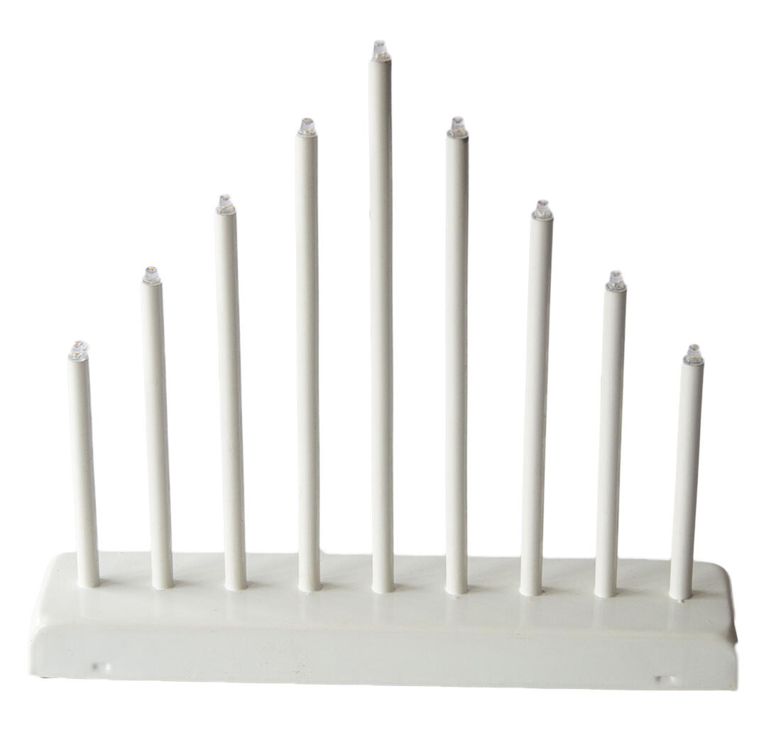 svícen vánoční  9 svíček LED,teplá BÍ,kov.,26x31x5,5cm,2xtuž.AA ba 0.56 Kg MTA MAXMIX Sklad14 791893