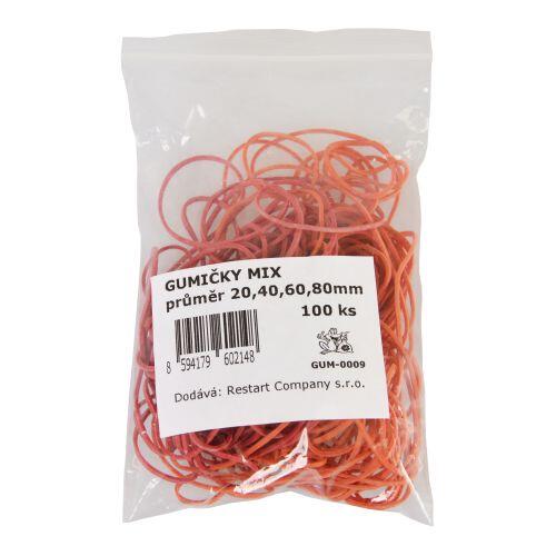 gumičky mix 20,40,60,80mm (100ks) 0.03 Kg MAXMIX Sklad14 829197 198