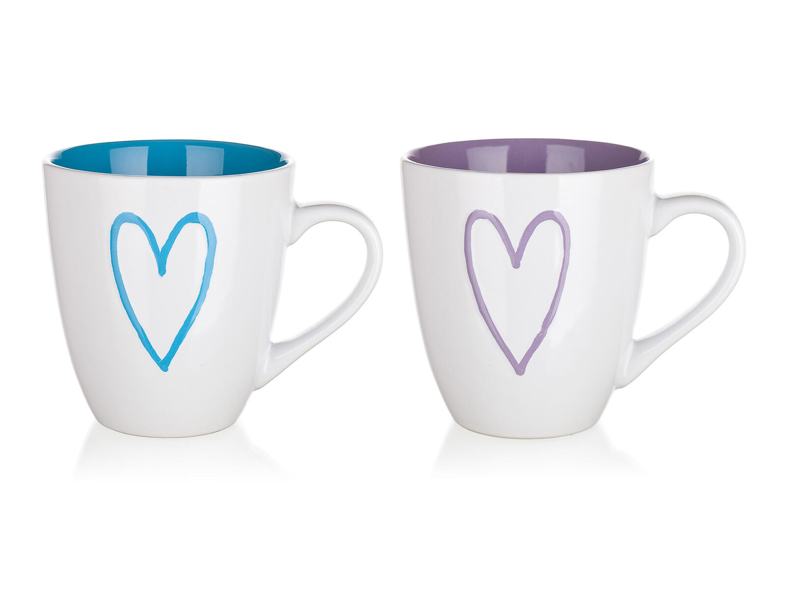 hrnek 550ml HEARTS keramický mix barev