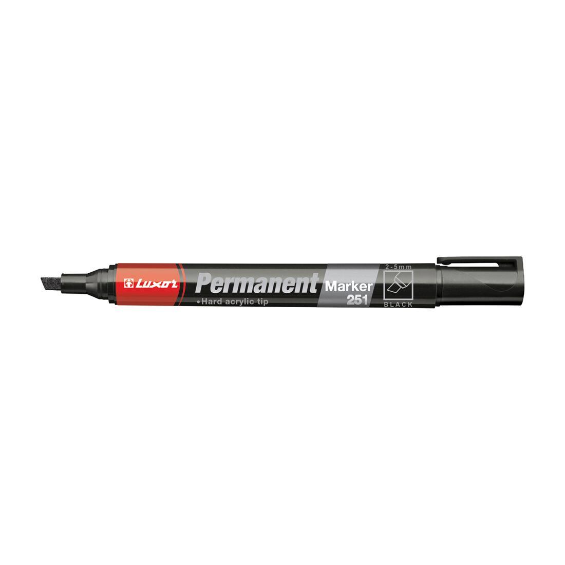 popisovač LUXOR permanent.251 ČER seřízlý hrot 2-5mm 0.01Kg MAT MAXMIX Sklad14 310409