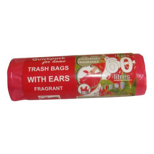 pytle na odpadky s uchy 60l (18ks) 60x72cm s aroma JAHODA 10µ 0.19 Kg MTA MAXMIX Sklad14 281538