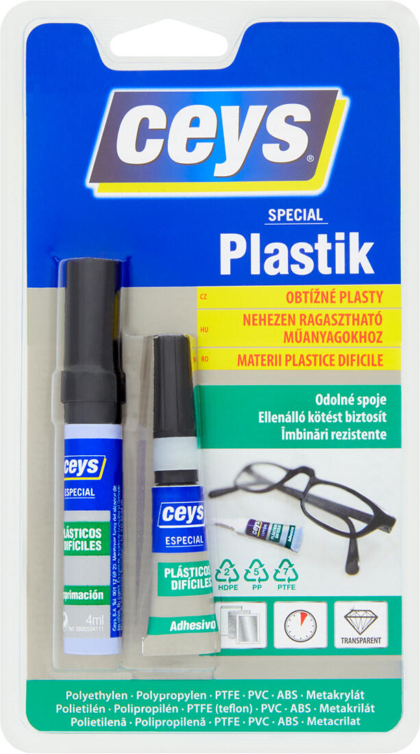 lepidlo na obtížné plasty 3g + 2ml/4ml CEYS 0.03 Kg MTA MAXMIX Sklad14 505431