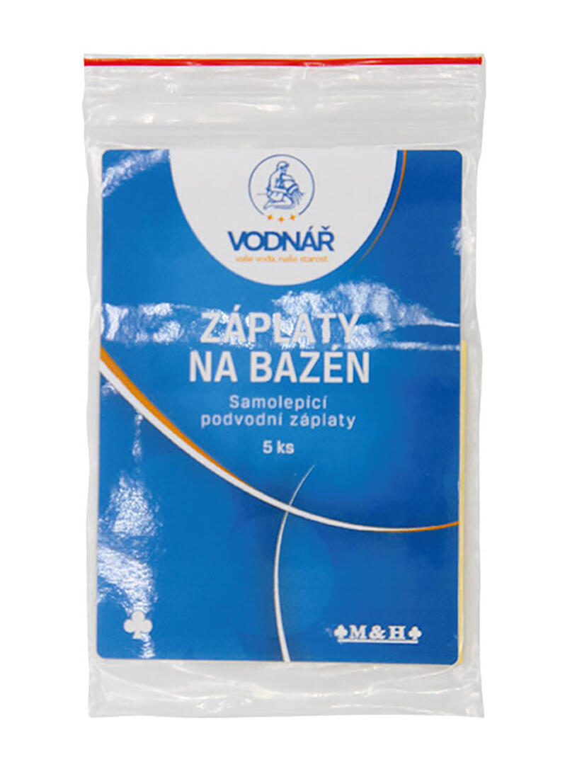 záplata na bazén 6,5x6,5cm (5ks) VODNÁŘ 0.05 Kg MTA MAXMIX Sklad14 900083