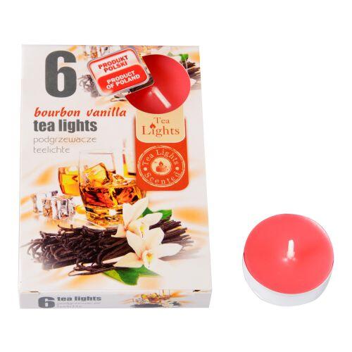 svíčka čajová vonná BOURBON VANILKA (6ks) (hoří 6x3-4hod) 0.07 Kg MTA MAXMIX Sklad14 716103