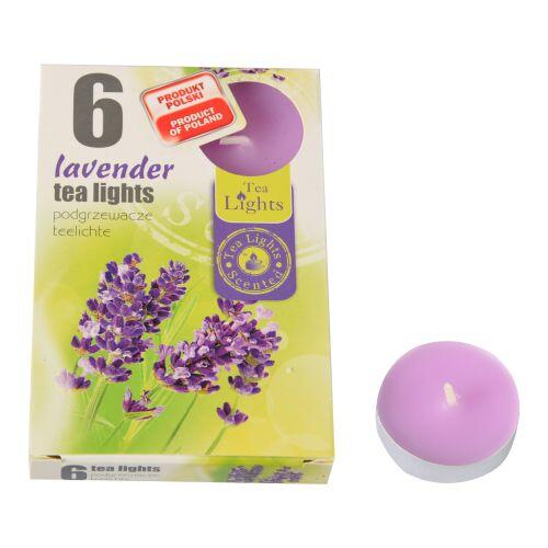 svíčka čajová vonná LEVANDULE (6ks) (hoří 6x3-4hod) 0.07 Kg MTA MAXMIX Sklad14 716113