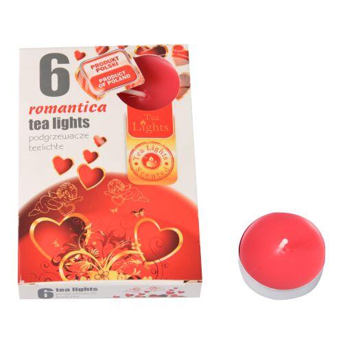 svíčka čajová vonná ROMANTIKA (6ks) (hoří 6x3-4hod) 0.07 Kg MTA MAXMIX Sklad14 716121