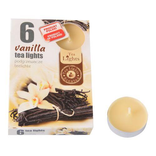 svíčka čajová vonná VANILKA A POMERANČ (6ks) (hoří 6x3-4hod) 0.07 Kg MTA MAXMIX Sklad14 716123