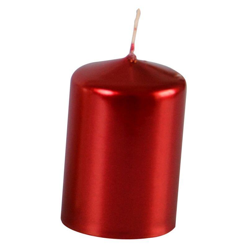 svíčka adventní 60x40mm ČRV metalická lesk. (4ks) 0.25 Kg MTA MAXMIX Sklad14 716163