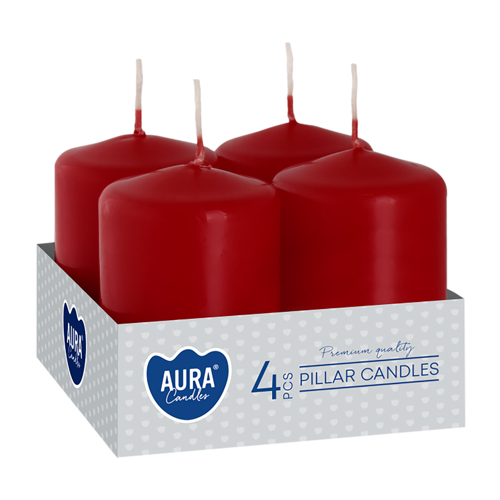 svíčka adventní 60x40mm ČRV BURGUND (4ks) 0.25 Kg MTA MAXMIX Sklad14 716165